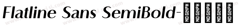 Flatline Sans SemiBold字体转换